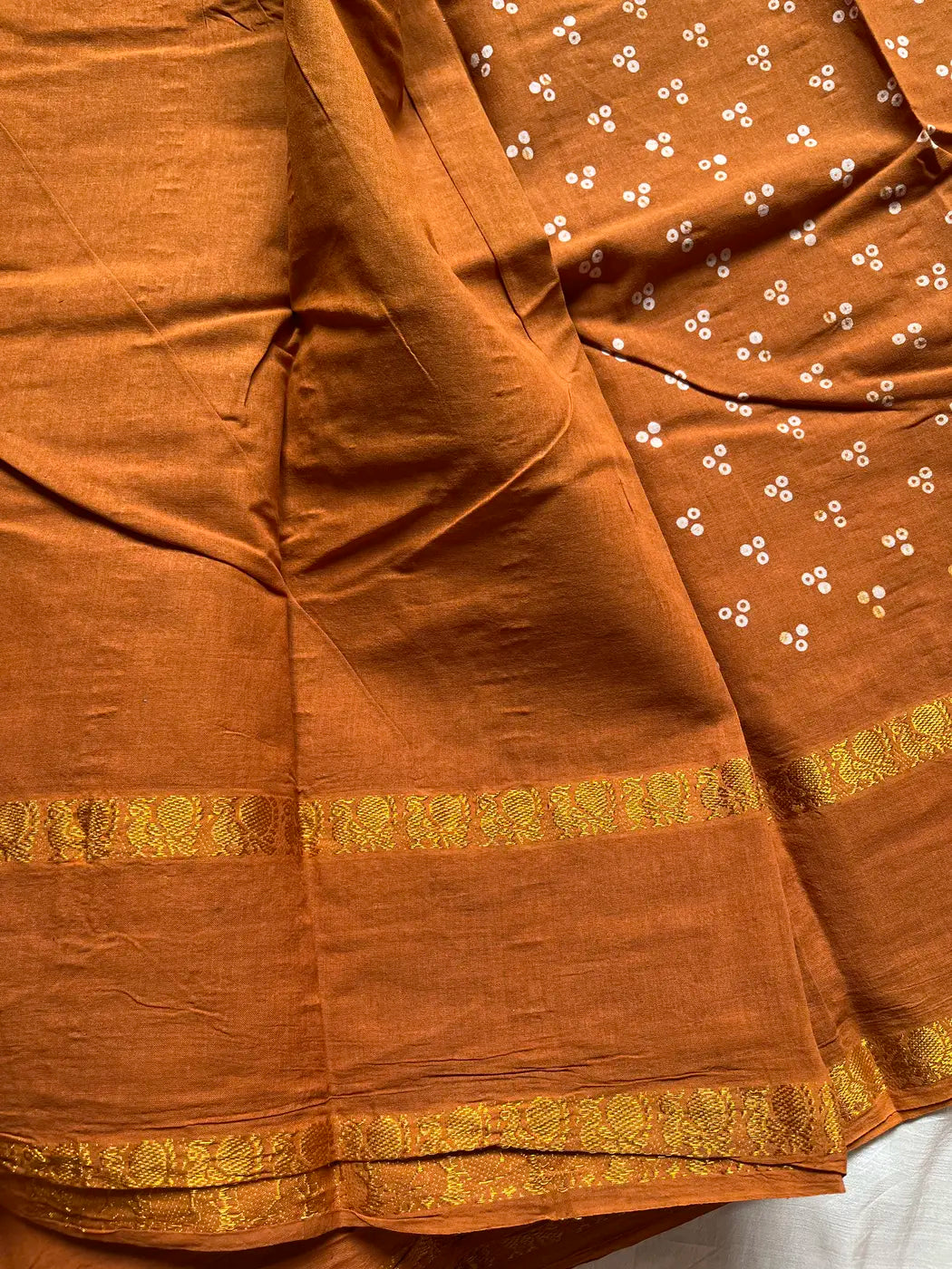 Madurai Sungudi Cotton - Mustard