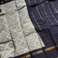 Madurai Sungudi Cotton - Grey & Dark blue