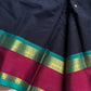 Throne Edit – Dark Blue 120 Counts Mercerised Kanchi Cotton Saree