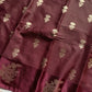 Banarasi Crepe Silk Saree – Cocoa Maroon