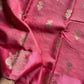 Banarasi Crepe Silk Saree – Coral Pink