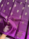 Banarasi Crepe Silk Saree – Mulberry Purple