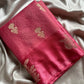 Banarasi Crepe Silk Saree – Coral Pink