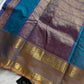 Pastel purple Zari Checks Kanchi Cotton Saree | House of Thansha