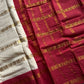 Sungudi Cotton Saree - Beige & Maroon