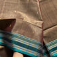 Vegan Silk Saree – Ash Taupe | Handloom Art Silk