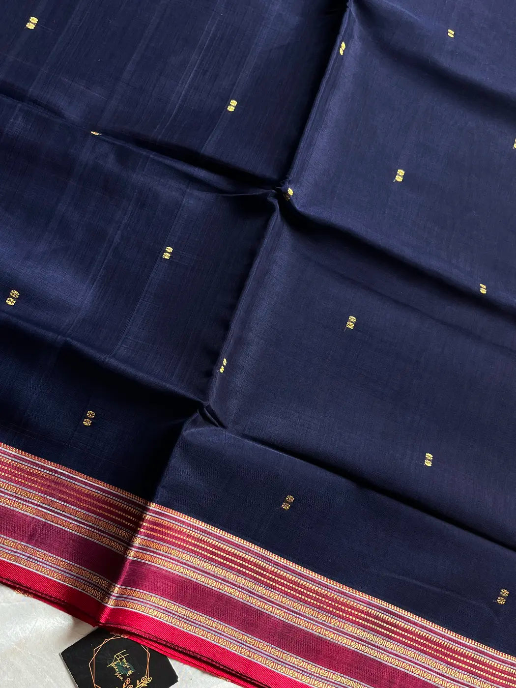 Vegan Silk Saree – Blue | Handloom Art Silk