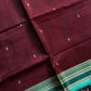 Vegan Silk Saree – Maroon & Blue | Handloom Art Silk