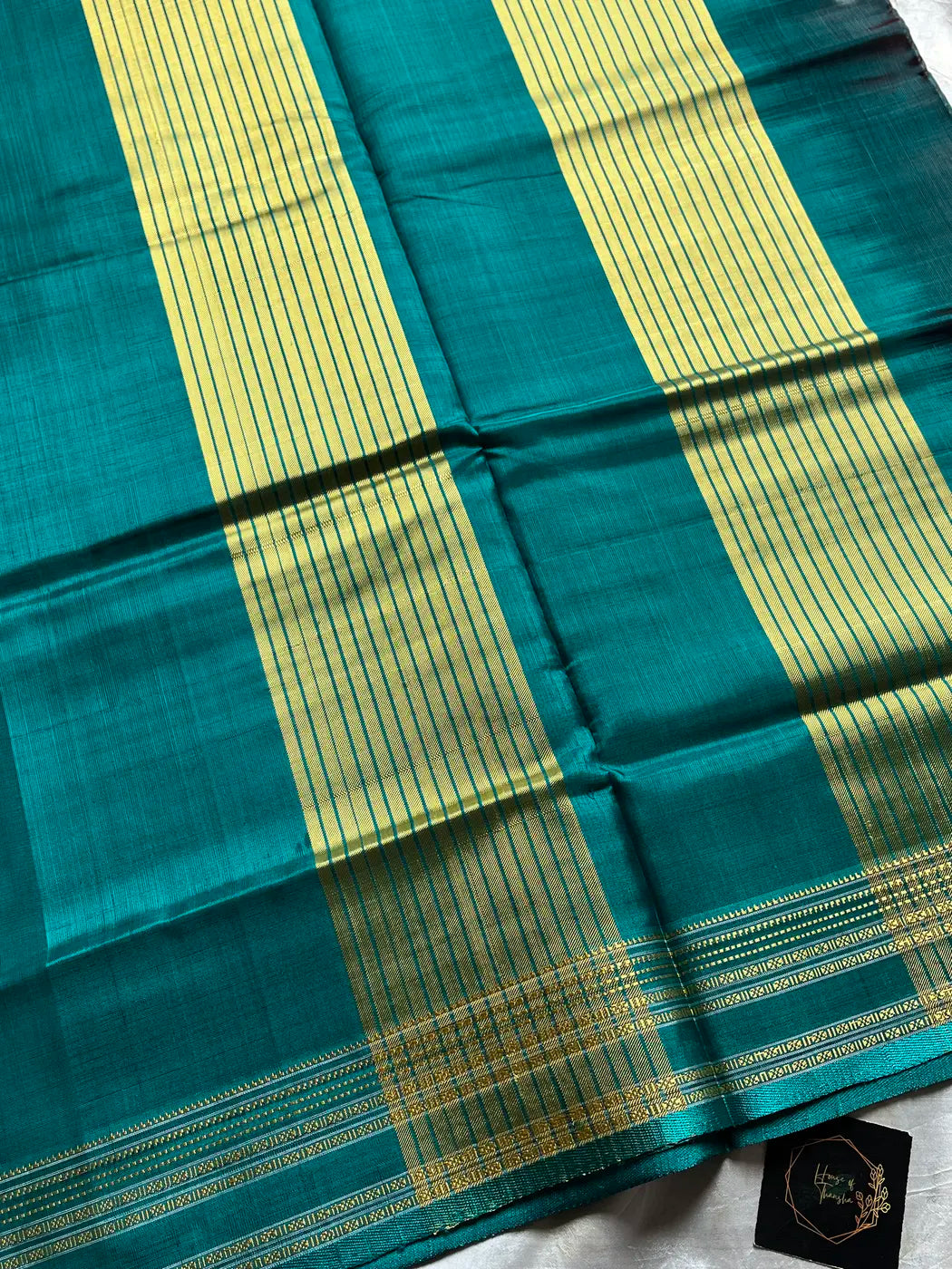 Vegan Silk Saree – Maroon & Blue | Handloom Art Silk