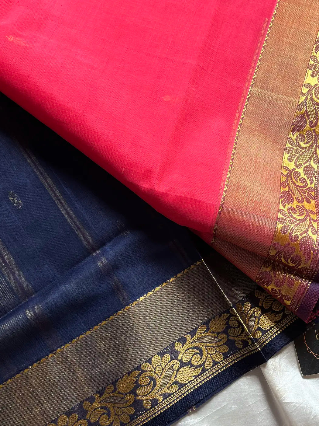 Vegan Silk Saree – Hot Pink | Handloom Art Silk