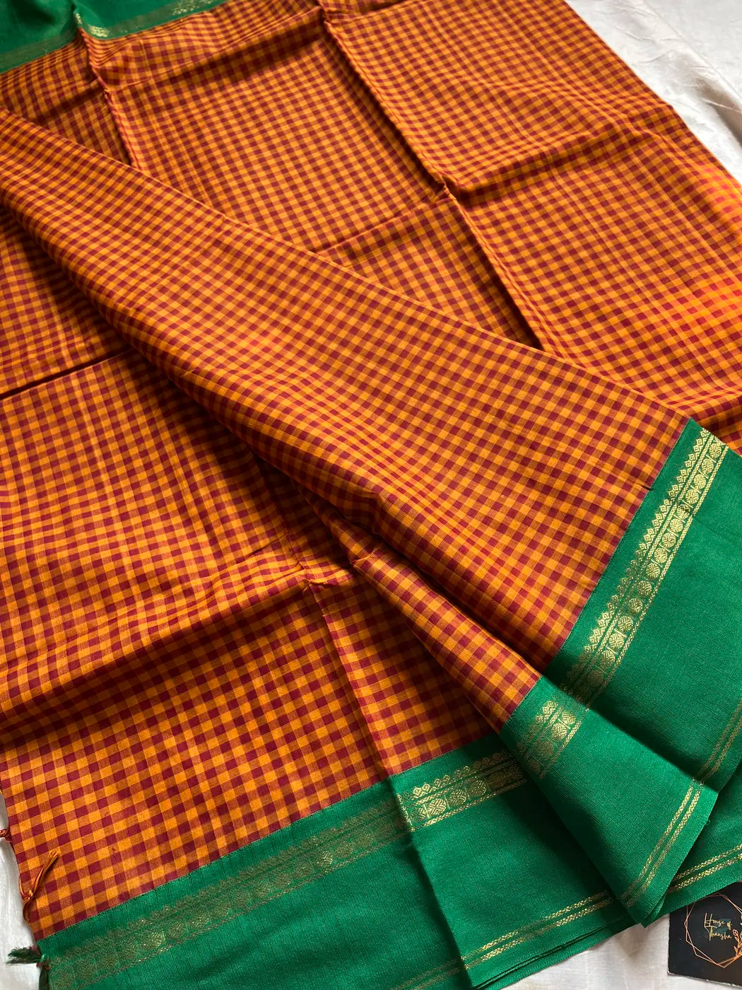 Maragatham – Korvai Kattam Chettinadu Cotton Saree