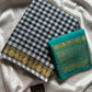 Black & White Kattam - Chettinadu Cotton saree