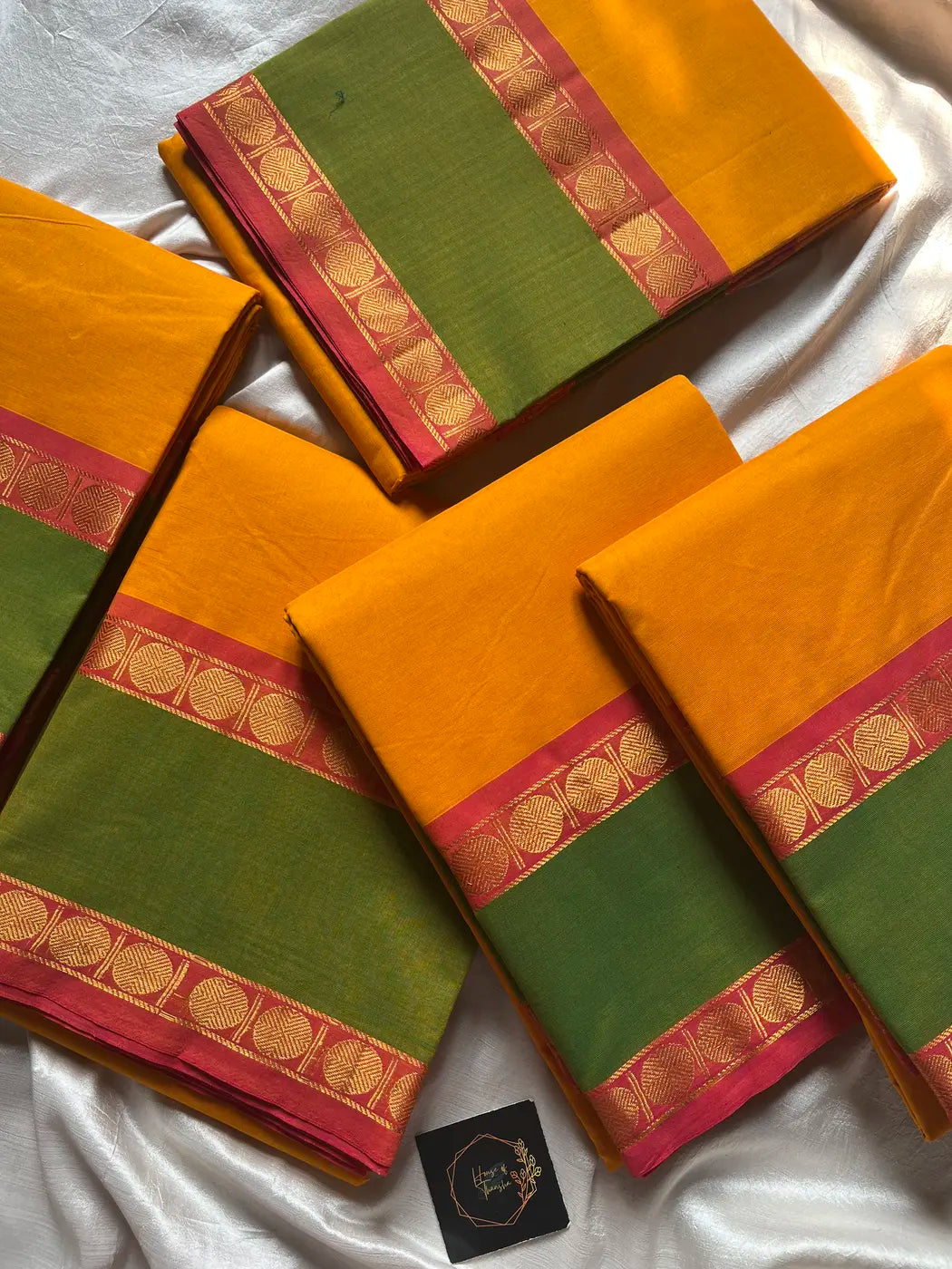 Mango yellow Kanchi cotton saree