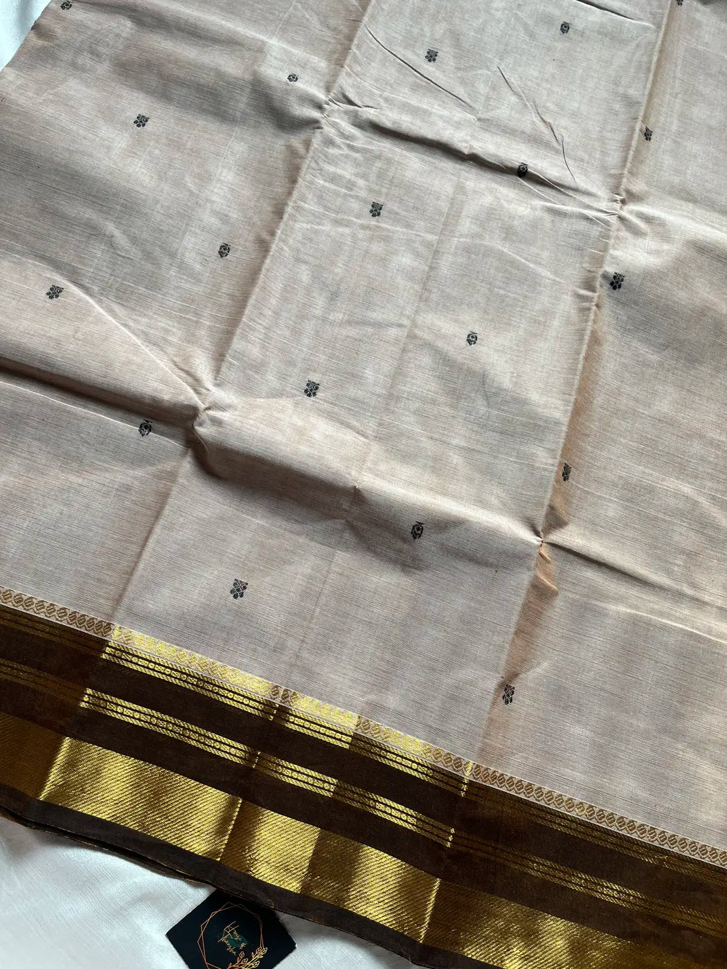 Vintage Loom Edit | Beige Chettinadu Cotton Saree