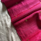 Rani pink matka silk saree with gini weave and muslin pallu – House of Thansha