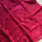 Rani pink matka silk saree with gini weave and muslin pallu – House of Thansha