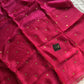 Rani pink matka silk saree with gini weave and muslin pallu – House of Thansha