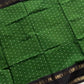 Kaikattu Sungudi Saree - Green & Black | Handloom