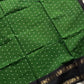 Kaikattu Sungudi Saree - Green & Black | Handloom