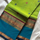 Throne Edit – Parrot Green Kanchi Cotton Saree