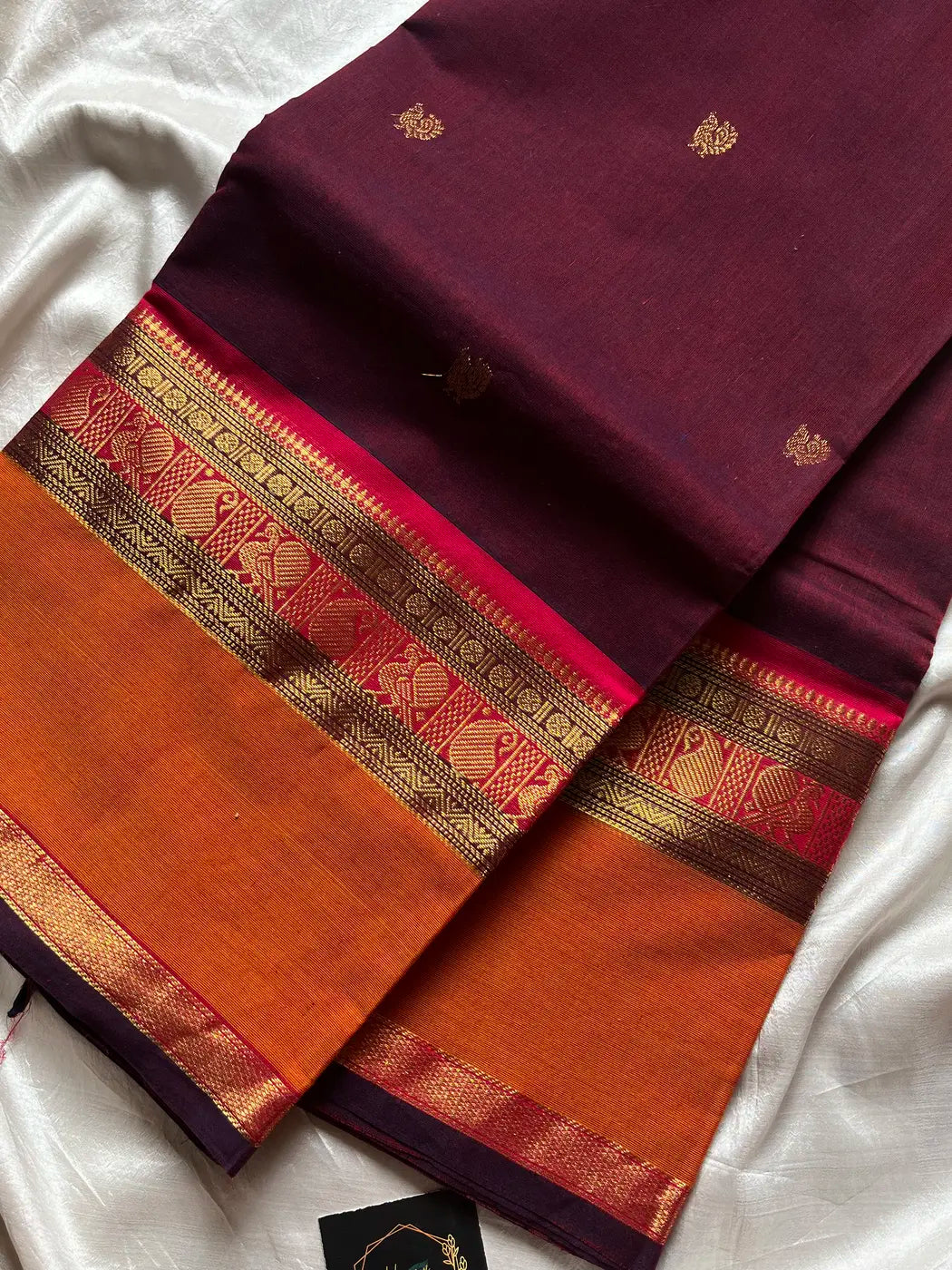 Throne Edit – Maroon Kanchi Cotton Saree