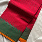 Kattam Edit – Red Kanchi Cotton Saree