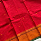 Kattam Edit – Red Kanchi Cotton Saree