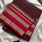 Royal Kattam – Maroon Chettinadu Cotton Saree