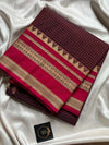 Royal Kattam – Maroon Chettinadu Cotton Saree