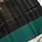 Subtle Weaves Black Chettinadu Cotton Saree with Elegant Border – Handwoven premium cotton saree by House of Thansha