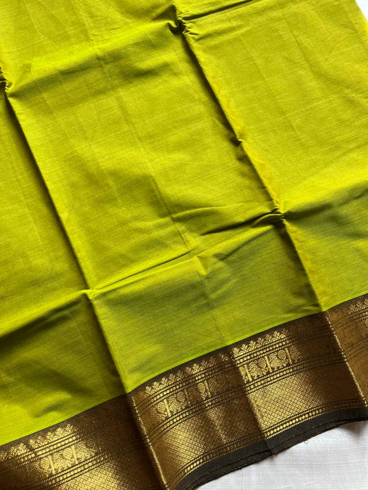 Subtle Weaves | Green Kanchi Cotton Saree