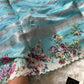 Soft Tissue Edit – Sky blue Tissue Saree with Scalloped Border & Zari Work