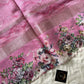 Soft Tissue Edit – Pink Tissue Saree with Scalloped Border & Zari Work