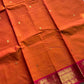 Subtle Weaves | Orange & Pink Kanchi Cotton Saree