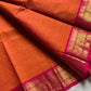Subtle Weaves | Orange & Pink Kanchi Cotton Saree