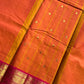 Subtle Weaves | Orange & Pink Kanchi Cotton Saree