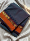 Subtle Weaves | Slate Teal Kanchi Cotton Saree