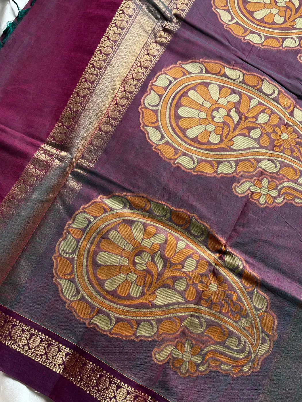 Zari & Thread Edit | Kanchi Cottons – Vintage Berry