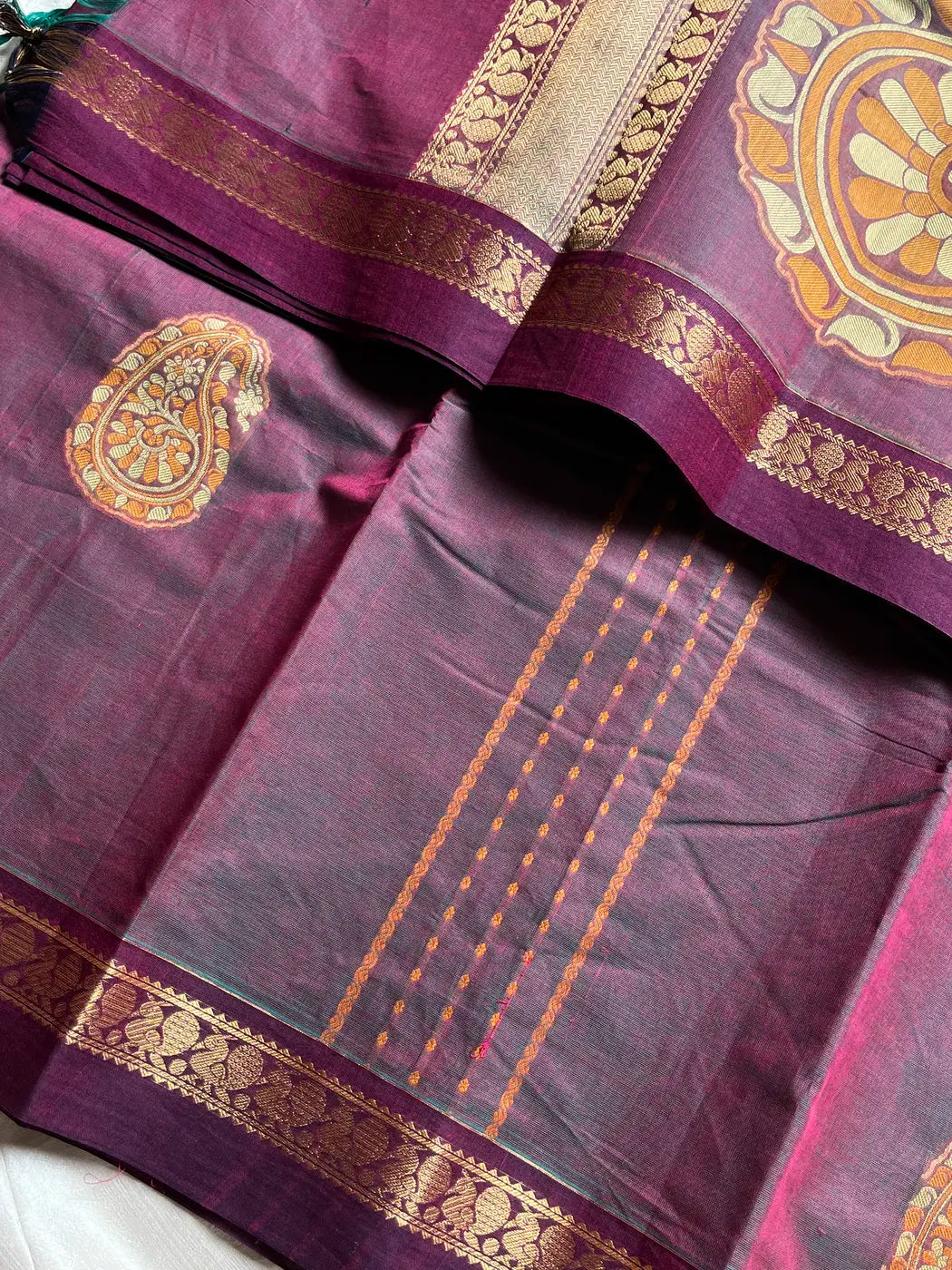 Zari & Thread Edit | Kanchi Cottons – Vintage Berry