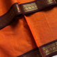 Minimal Border Edit - Orange Cotton Saree