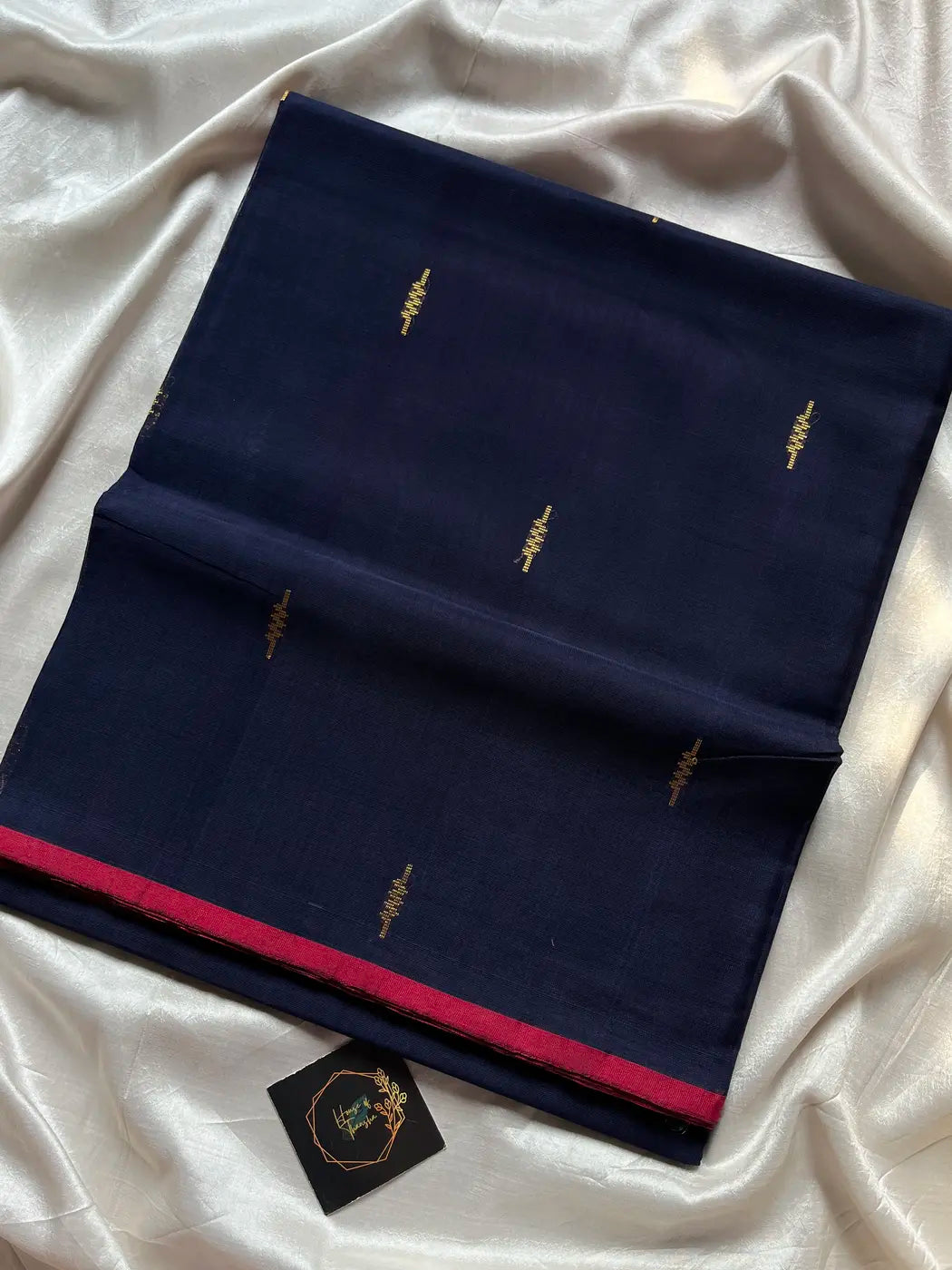Vegan Silk Saree – Royal Blue | Handloom Art Silk