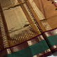 Honey brown 120 count mercerised Kanchi cotton saree with big zari border – House of Thansha