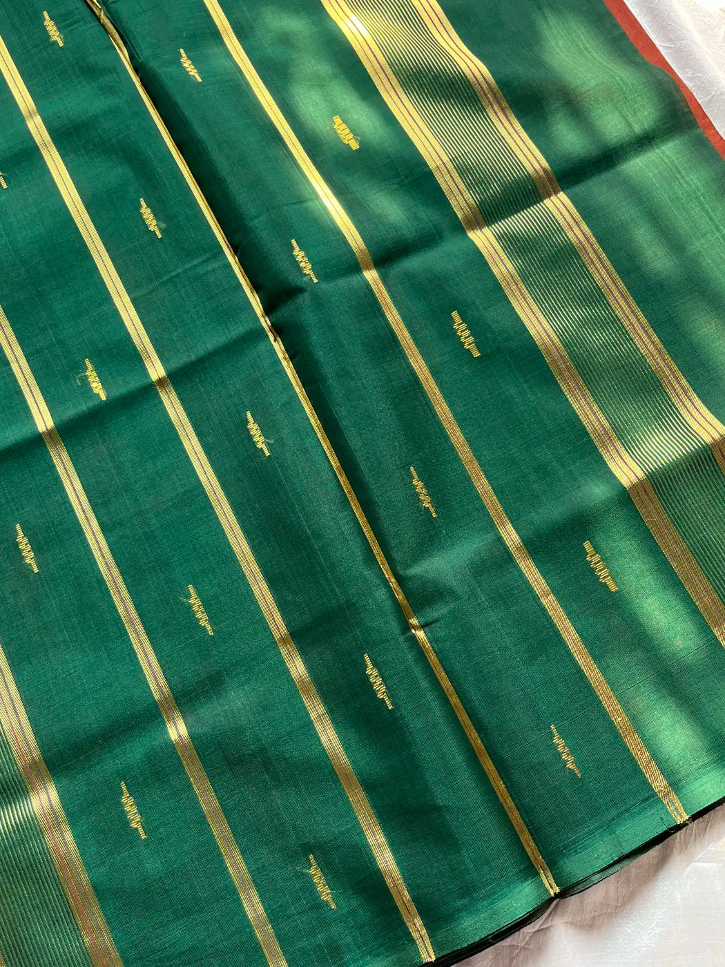 Vegan Silk Saree – Burnt Copper | Handloom Art Silk