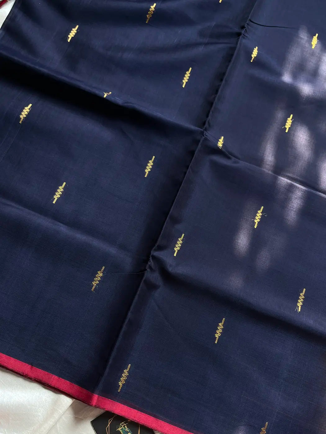 Vegan Silk Saree – Royal Blue | Handloom Art Silk
