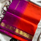 Pattu Nool Edit - Handloom Kanchi Silk Cotton Saree – Orange