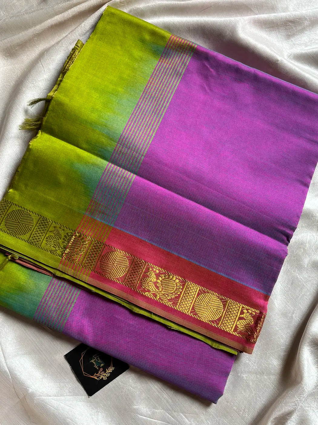 Pattu Nool Edit - Handloom Kanchi Silk Cotton Saree – Violet