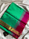 Pattu Nool Edit - Handloom Kanchi Silk Cotton Saree – Vintage Green