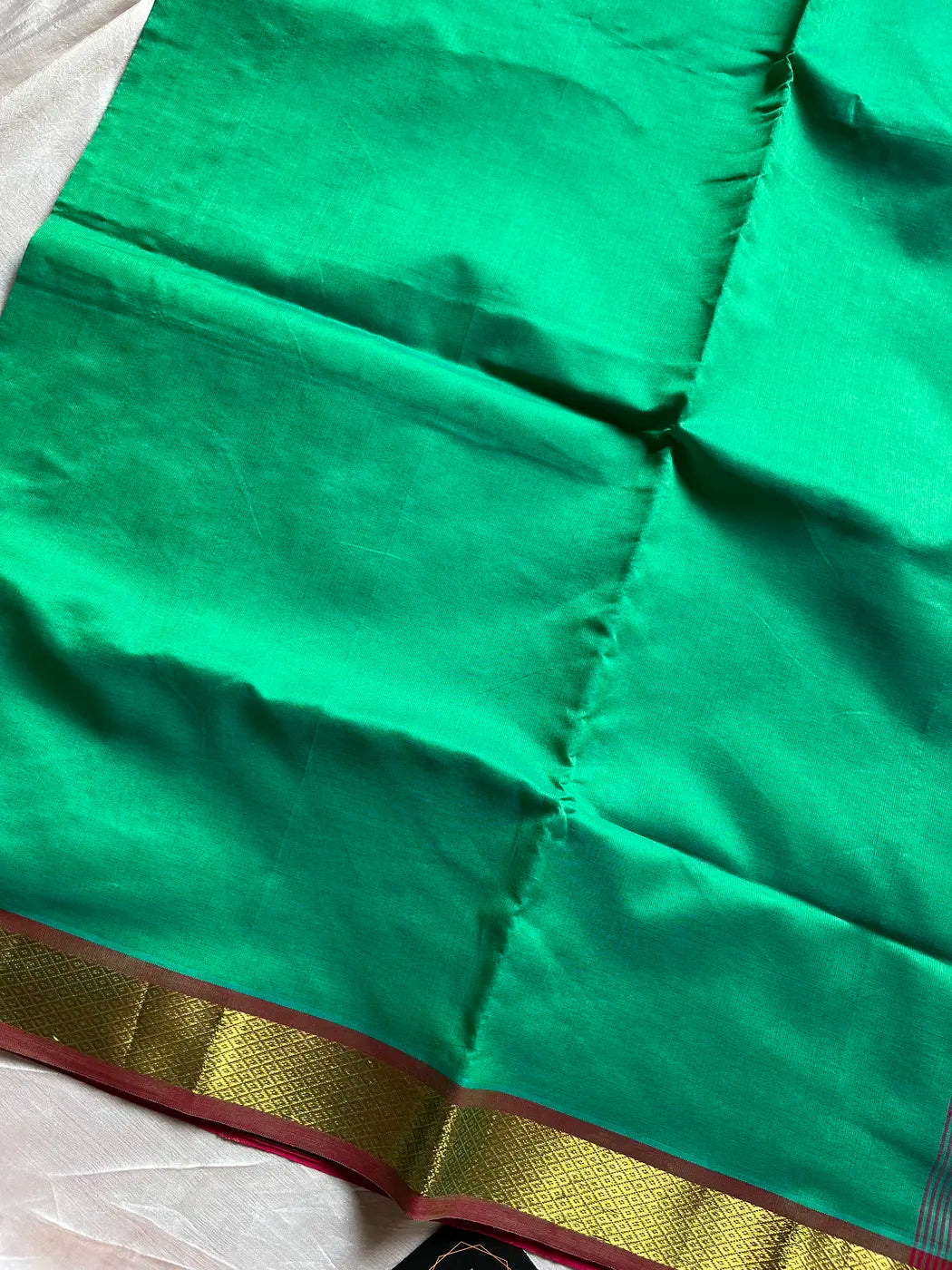 Pattu Nool Edit - Handloom Kanchi Silk Cotton Saree – Vintage Green