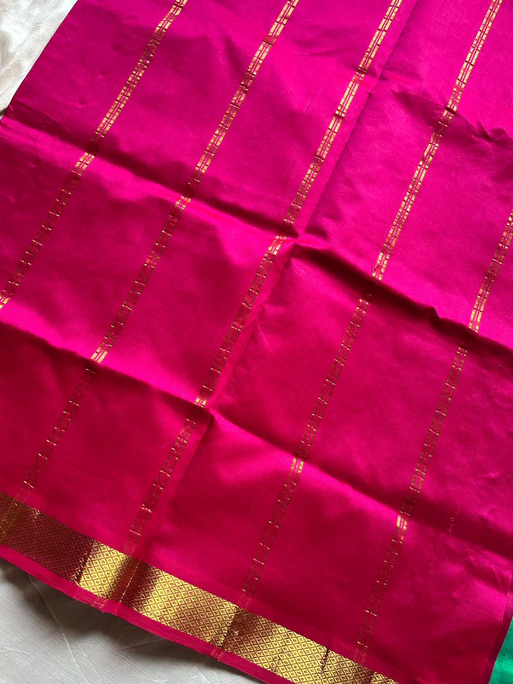 Pattu Nool Edit - Handloom Kanchi Silk Cotton Saree – Vintage Green