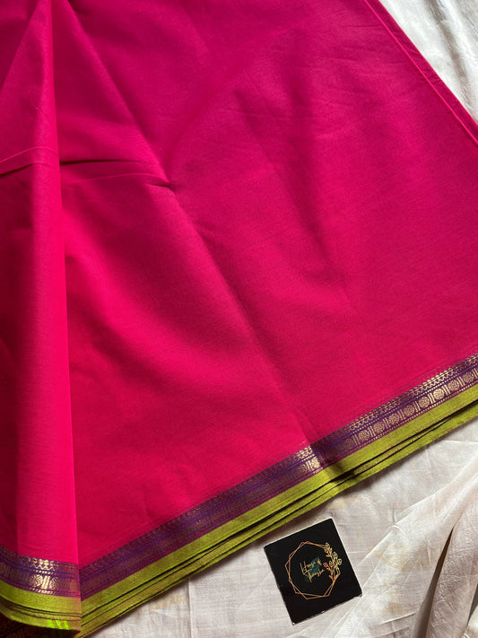 Madisar Edit | Pink 10 Yards Madisar Kanchi Cotton Saree
